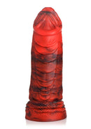 Fire Dragon - Rode Geschubde Siliconen Dildo