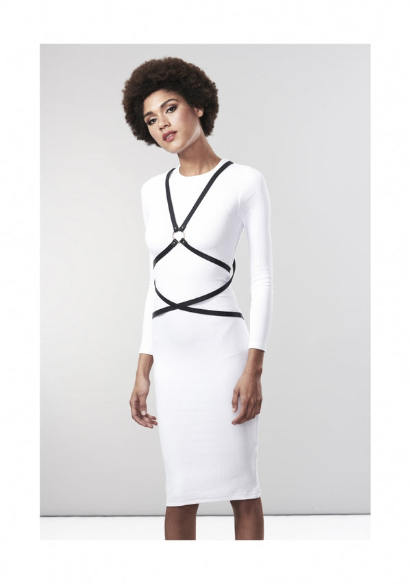 Bijoux Indiscrets - Maze Multi Position Body Harness Zwart