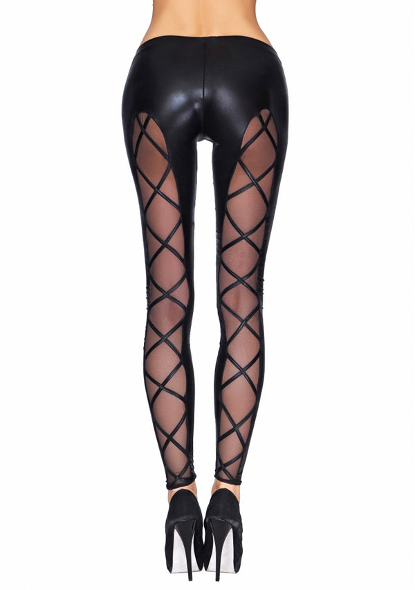 CAMIRI Wetlook en Mesh Legging - Zwart