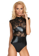 Clorinda - Wetlook en Kanten Body - S - L