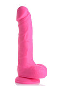 Silicone Dildo met Ballen - 18 cm