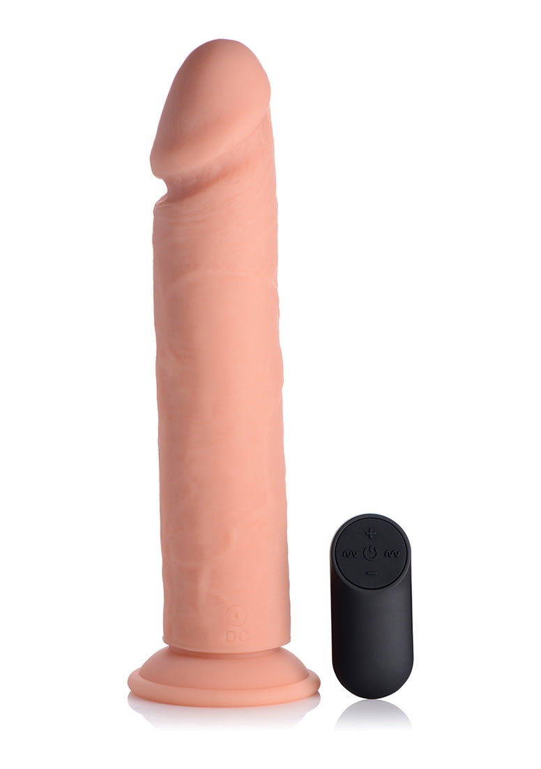 Vibrerende Siliconen Dildo met Afstandsbediening - 25,5 cm