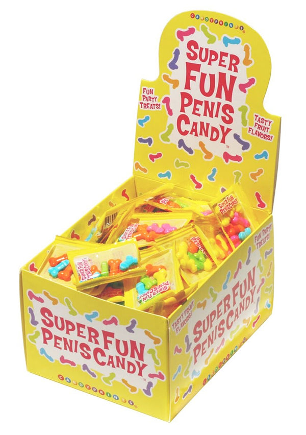 Super Fun Penis Snoep - Display 100 stuks - zakjes van 5 stuks