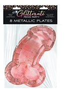 Glitterati Penis Rose Gold Plates, 8