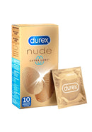 Durex - Condooms Nude Extra Glijmiddel - 10 stuks