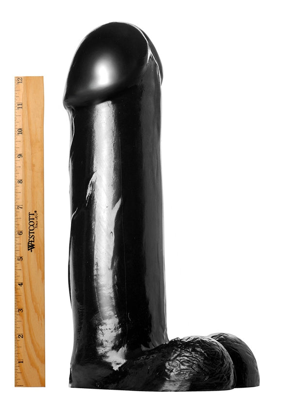 De Titan Dildo - XXL - 14,5 inch - Zwart