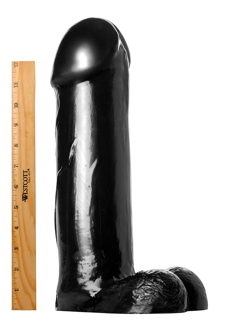 De Titan Dildo - XXL - 14,5 inch - Zwart