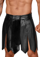Leather gladiator skirt - Black - 3XL
