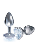 Bejeweled Hart Roestvrij Stalen Stop - Diamant