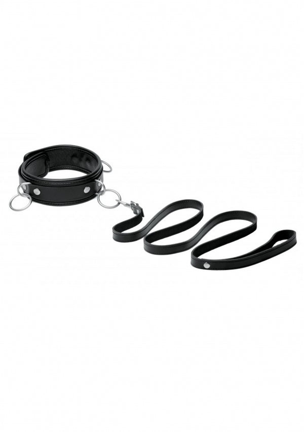 Leren Halsband met Riem