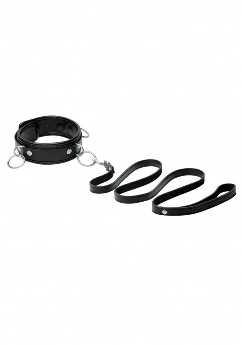 Leren Halsband met Riem