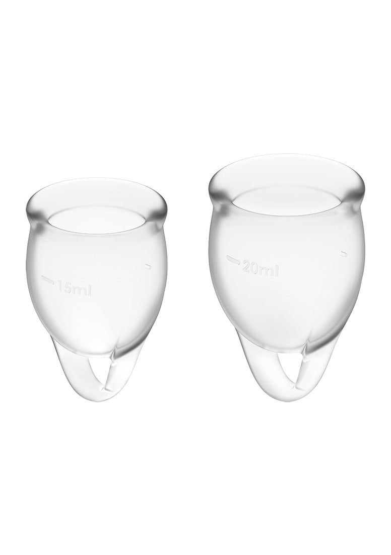 Satisfyer Feel Confident Menstruatiecup Set - Transparant