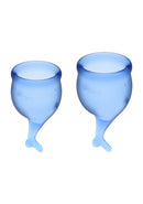 Satisfyer Feel Secure Menstruatiecup Set - Blauw