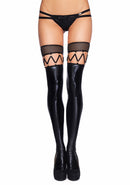 Marica - Wetlook, Netkousen met Bandjes - L/XL