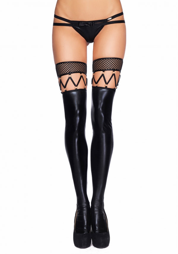 Marica - Wetlook, Netkousen met Bandjes - S/M
