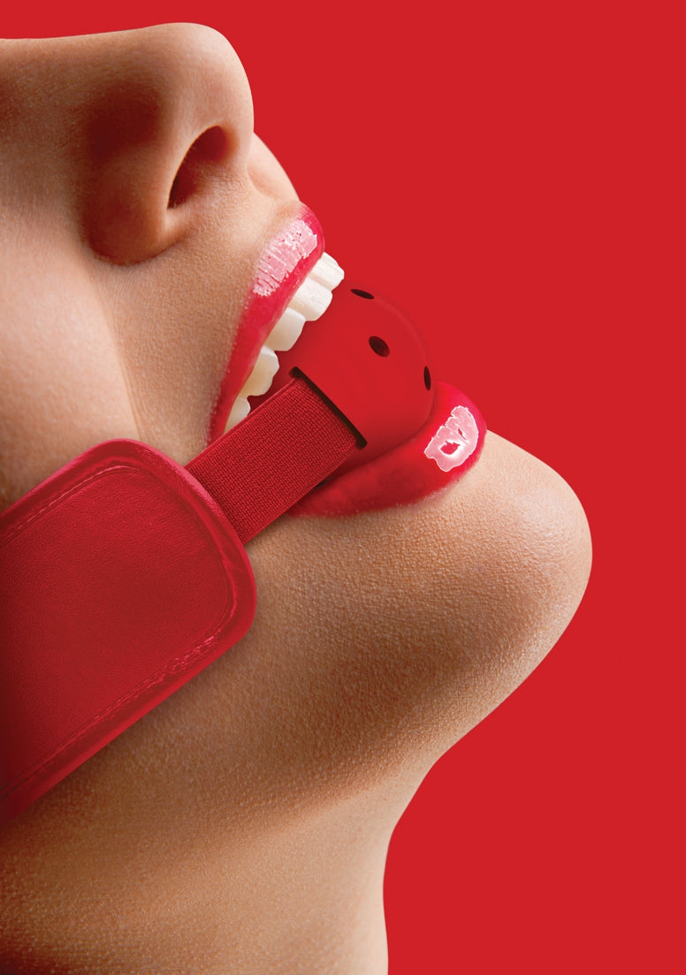 Beugel Bal Gag - Rood