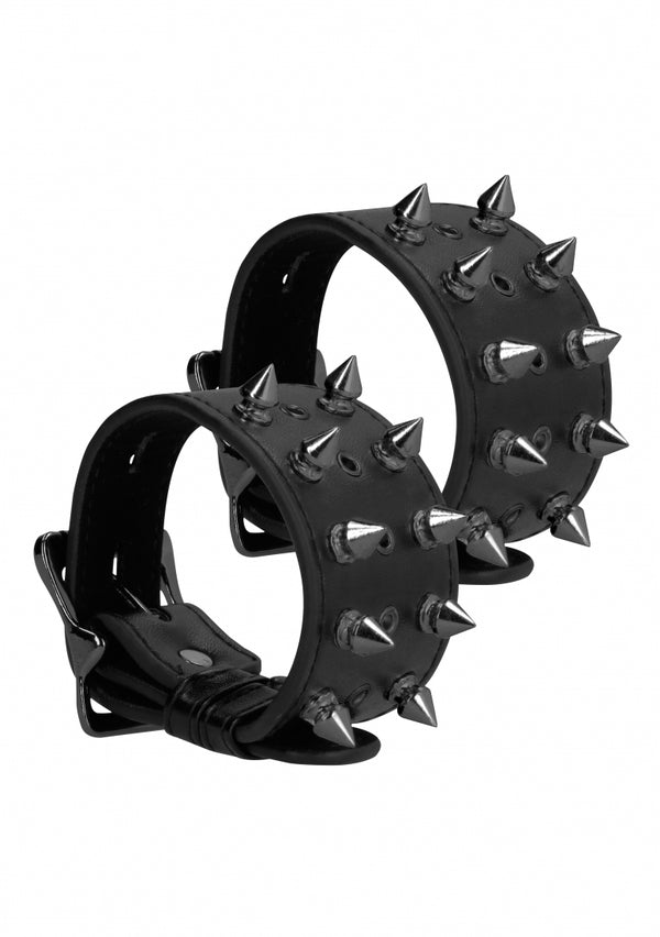 Ouch! Skulls and Bones - Handcuffs with Spikes - Black