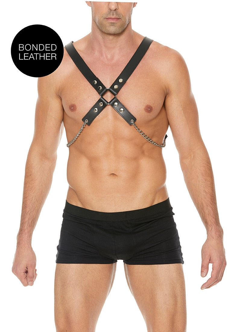 Men's Chain Harness - One Size - Black - One Size