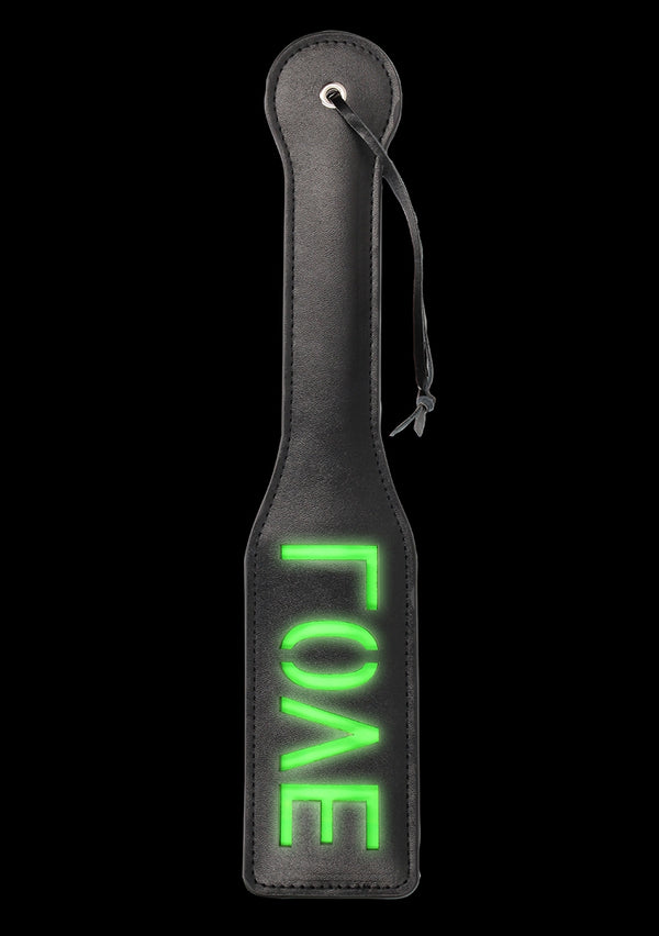 'Love'' Paddle - Glow in the Dark - Black/Neon Green