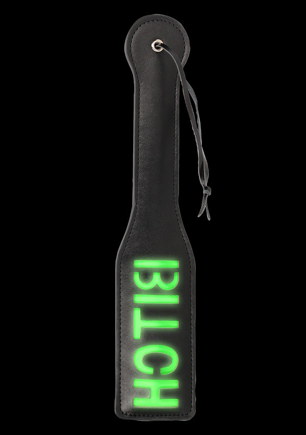 'Bitch'' Paddle - Glow in the Dark - Black/Neon Green