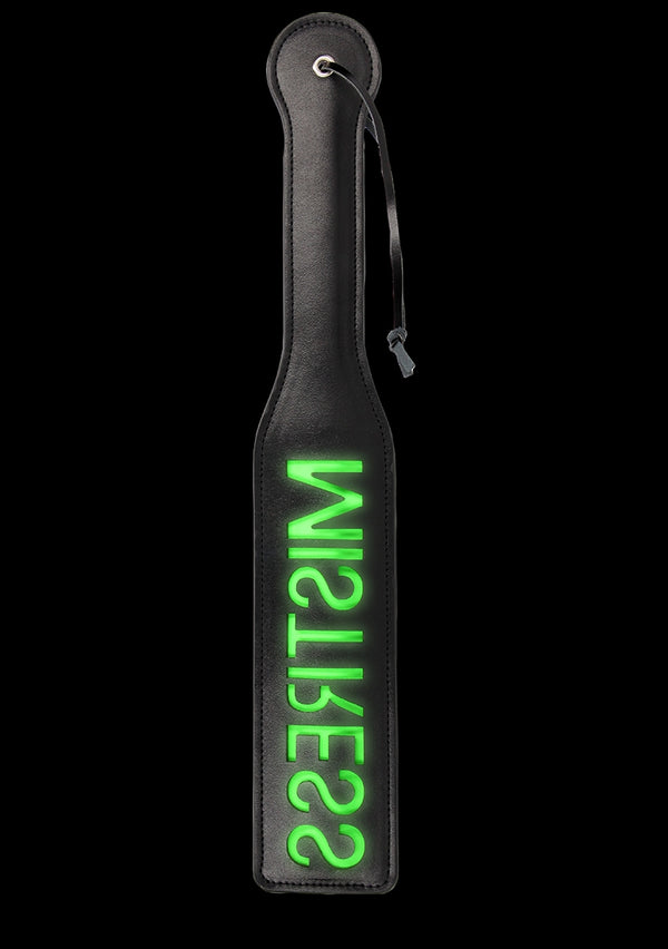 'Mistress'' Paddle - Glow in the Dark - Black/Neon Green