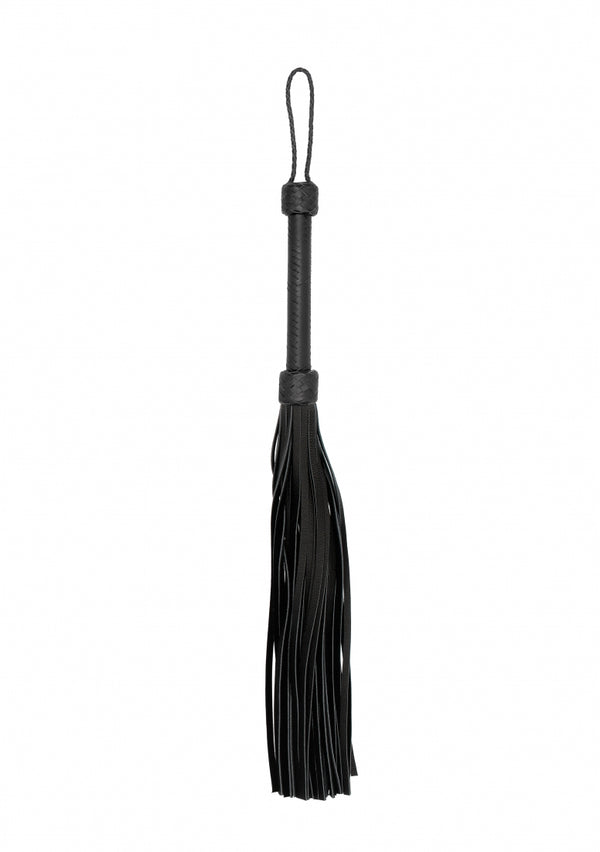 Heavy Leather Tail Flogger - Black