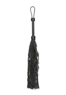 Leather Suede Barbed Wired Flogger - Black