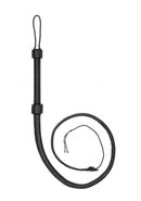 Real Leather Bullwhip - Black