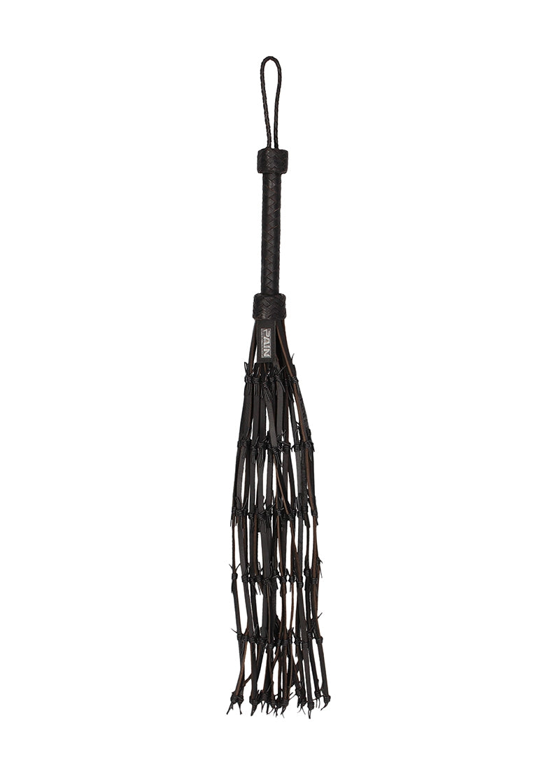 Zadel Leer Met Prikkeldraad Flogger 30 "