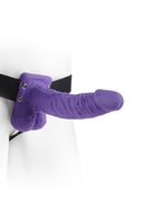 Holle Strap-On met Ballen - 7 Inch - Paars