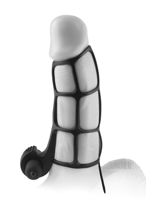 Siliconen power peniskooi met vibratie
