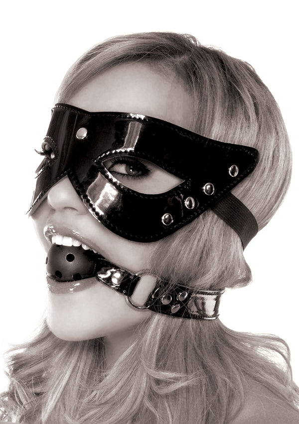 Maskerade Masker & Bal Gag - Blac
