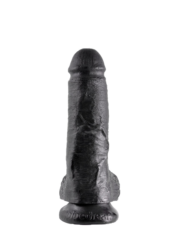 King Cock 8" Cock w balls dark