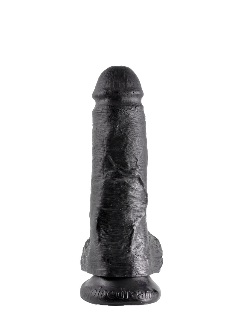 King Cock 8" Cock w balls dark