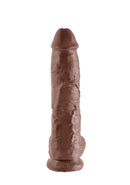 King Cock 10 inch Balls Brown