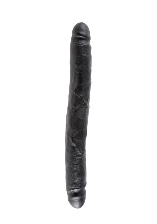 King Cock dubbele dildo - 30 cm, zwart