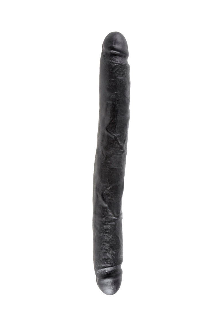 King Cock dubbele dildo - 30 cm, zwart