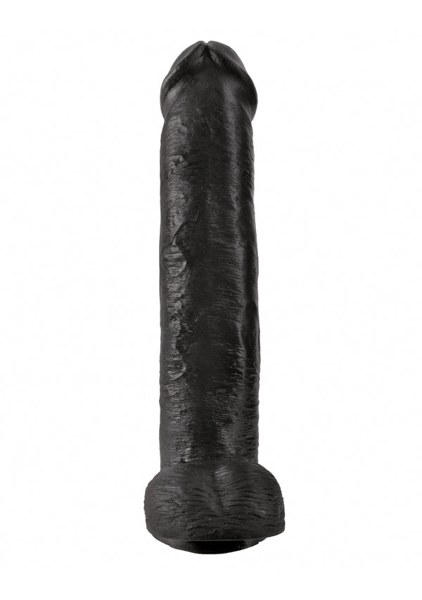 King Cock 15" Cock w Balls Dar