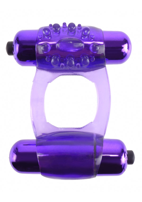 Duo-Vibrerende Super Ring - Purper