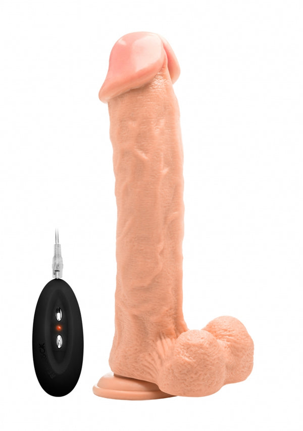 Vibrating Realistic Cock with Scrotum - 11 / 28 cm