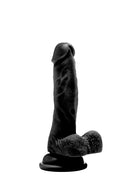 Realistische Pik - 7" - Met Scrotum - Zwart