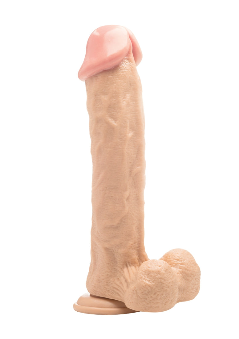 Realistische dildo huidkleur met balzak