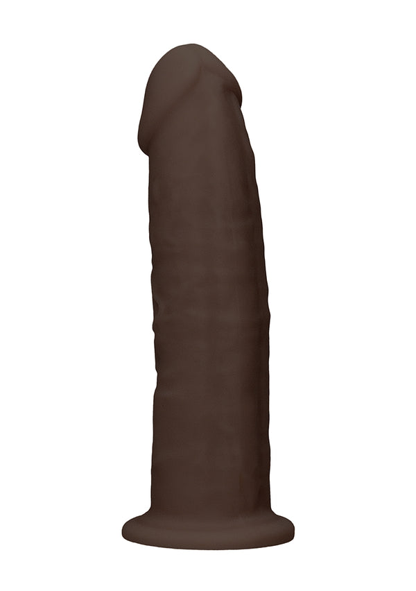 Silicone Dildo Without Balls - Brown - 19,2 cm