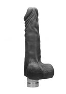 Realrock 8-20 cm  Vibrating Dildo With Balls - Black