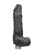 Realrock 9-23 cm Vibrerende Dildo Met Ballen - Zwart