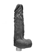 Realrock 10-25 cm Vibrerende Dildo Met Ballen - Zwart