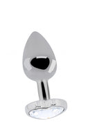 Love Heart Diamanten Plug - 3.15 inch - Zilver