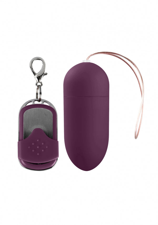 Vibrating Egg with 10 Speeds and Remote Control - L - Purple