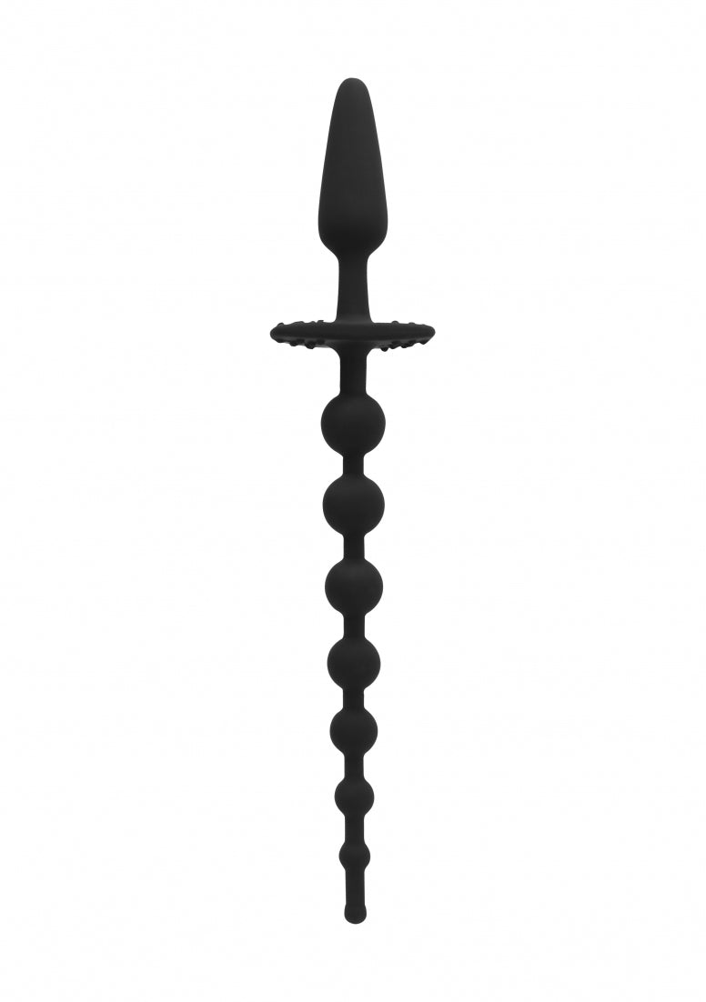No. 54 - Butt Plug with Anal Chain - Black