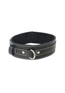 Gevoerde leren halsband